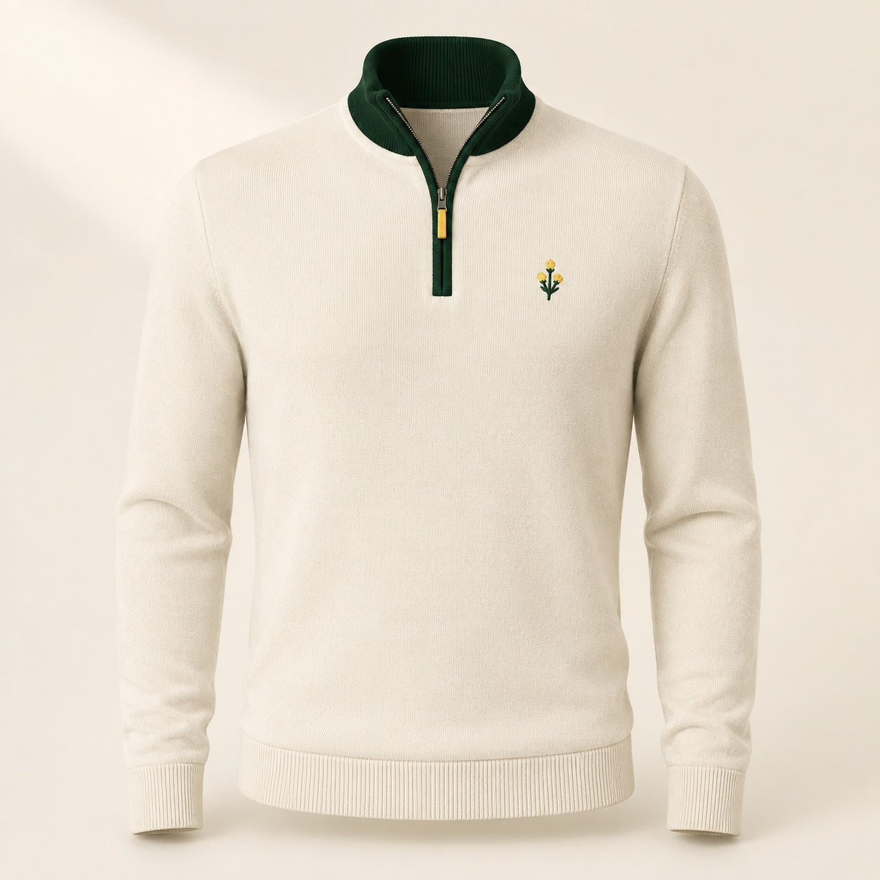Club Quarter-Zip Knit - Cream
