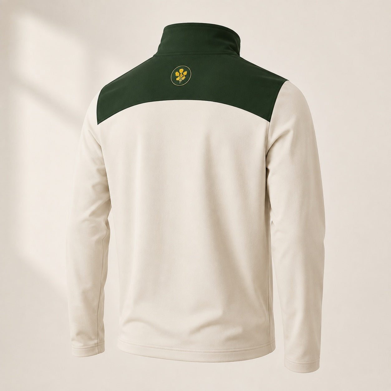 Wind Half-Zip - Cream and Pine